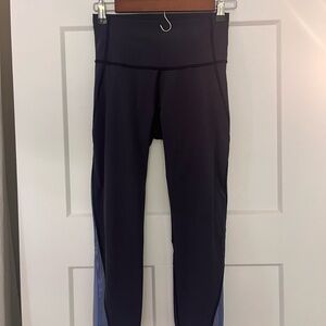 Navy and Light Blue Lulu Leggings